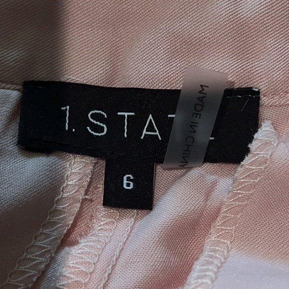 1 State High waisted pants‎ Bon Voyage color: peach skin Sz 6 wide legs new - Picture 10 of 11